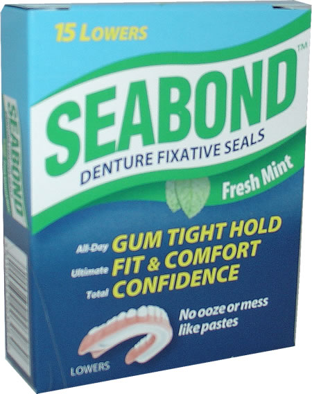 Unbranded Seabond Fresh Mint Denture Fixative Lower Seals