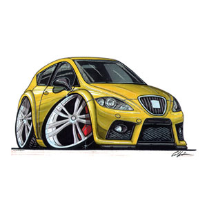 Unbranded Seat Leon Cupra R - Yellow Kids T-shirt
