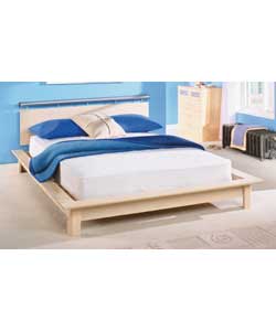 Seattle Maple 4ft6 Bedstead with Deluxe Mattress