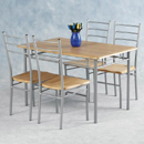The Seconique Crosby rectangular dining set comprises of a table with four chairs. The chair seats