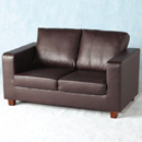 Seconique leather look brown sofa furniture