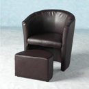 Seconique Picolo leather look tub chair and