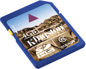 Unbranded Secure Digital High Capacity (SDHC) Memory Card - 4GB - Class 6 - Kingston