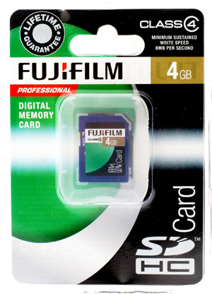 Unbranded Secure Digital High Capacity (SDHC) Memory Card - 4GB - Fujifilm Class 4