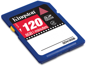 Unbranded Secure Digital High Capacity (SDHC) Memory Card - 8GB - Kingston - SDHC Video - 120 Mins