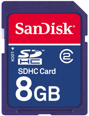 Unbranded Secure Digital High Capacity (SDHC) Memory Card - 8GB - Sandisk