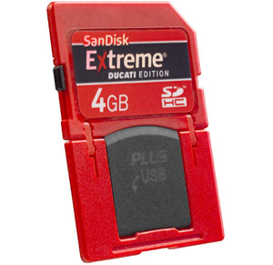 Unbranded Secure Digital High Capacity (SDHC) Plus USB - 4GB - Sandisk Extreme Ducati Edition