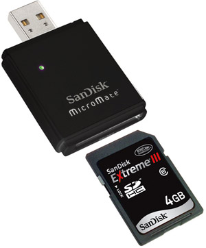 Unbranded Secure Digital (SD HC) - 4GB - Sandisk Extreme III - With Sandisk Reader - AMAZING PRICE!