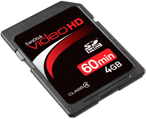 Unbranded Secure Digital (SD HC) - 4GB - Sandisk Video HD - Class 4