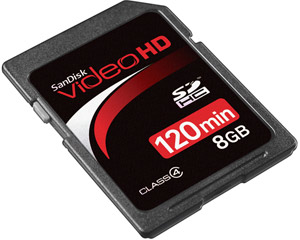 Unbranded Secure Digital (SD HC) - 8GB - Sandisk Video HD - Class 4