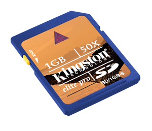 Unbranded Secure Digital (SD) Memory Card - 1GB - Kingston Elite Pro