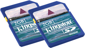 Unbranded Secure Digital (SD) Memory Card - 2GB - Kingston - TWIN VALUE PACK - AMAZING PRICE!