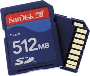 Unbranded Secure Digital (SD) Memory Card - 512MB - Sandisk