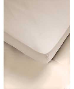 Unbranded See See 300 Thread Count Double Fitted Sheet - Pearl