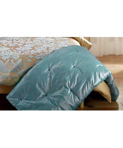 Unbranded See See Shot Satin Eiderdown Bedspread - Blue