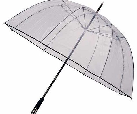 The See-Through Deluxe Umbrella features a sturdy. metallic colour coordinated 14mm diameter. aluminium shaft combined with fibreglass ribs which match the hem. metallic top ferrule and polished chrome trimmed coloured handle. They are solid. lightwe