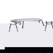 Selerno Coffee Table & 2 Side Tables- Glass &