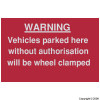 Unbranded Self-Adhesive Wheel Clamp Warning Sign 200mm x
