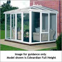 Self-Build Edwardian Dwarf Wall Conservatory SBE1-D White