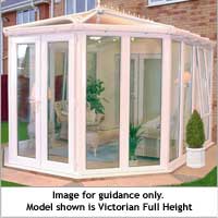 Self-Build Victorian Dwarf Wall Conservatory SBV2-D White
