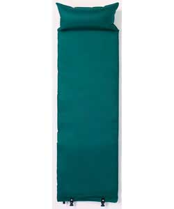 Polyester and foam. 2 fastening straps with quick release buckles. Includes stuff bag. Size (H)3, (W