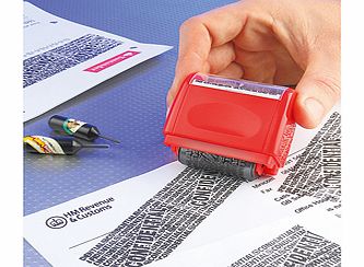 A simple and affordable way to protect yourself against identity fraud. This densely patterned self-inking identity stamp will mask your account numbers, name and address details etc on credit card bills and bank statements. The ink pattern renders i
