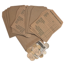 Unbranded Self Seal Printed Wage Envelopes 90gsm Manilla