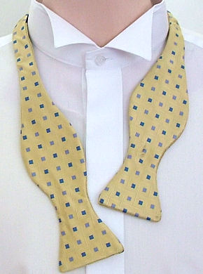 Unbranded Self-Tie Blue Paisley Silk Bow Tie