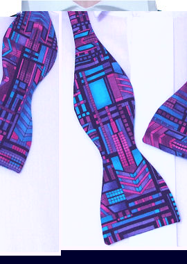 Unbranded Self-Tie Bold Colour Geometric Shapes Bow Tie