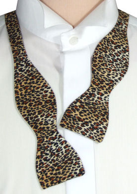 Unbranded Self-Tie Leopard Print Bow Tie