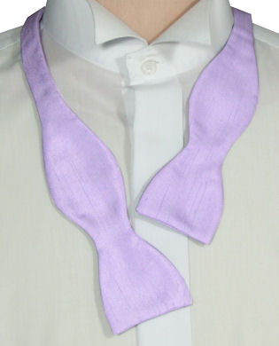 Unbranded Self-Tie Plain Lilac Rough Effect Bow Tie