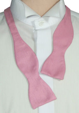 Unbranded Self-Tie Plain Pink Rough Effect Bow Tie
