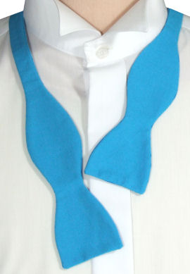 Unbranded Self-Tie Plain Teal Blue Bow Tie