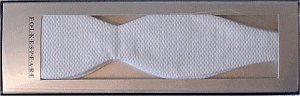 Self-Tie Plain White Bow Tie
