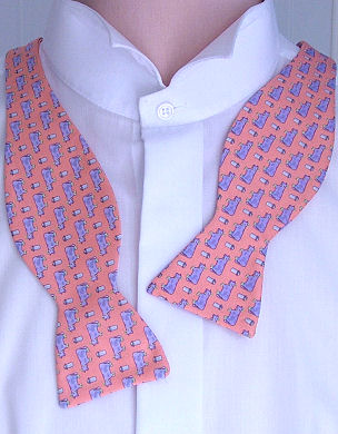 Unbranded Self-Tie Purple Cow Bow Tie