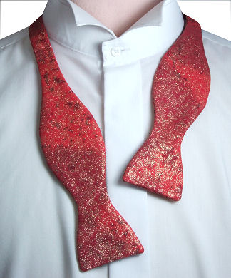 Unbranded Self-Tie Red Glitter Bow Tie