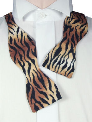 Unbranded Self-Tie Tiger Print Bow Tie