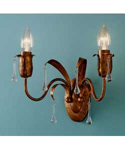 Unbranded Selma Bronze 2 Light Wall Fitting