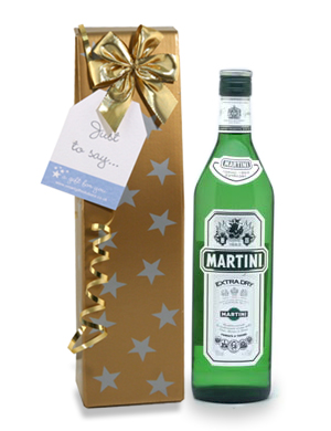 Send a bottle of Martini & Rossi Extra Dry Vermouth. The first choice for a classic martini