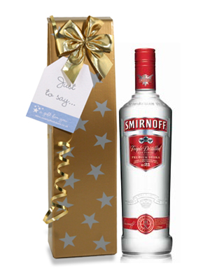Send a bottle of the worlds most popular vodka  produced since the 1860s. Presented in a gold gift