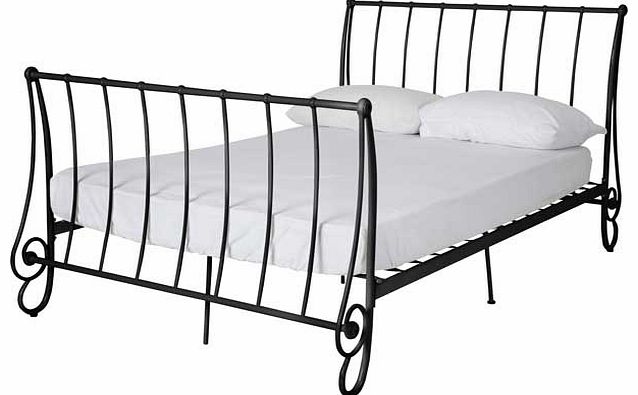 Unbranded Seraphina Scroll Double Bed Frame - Black