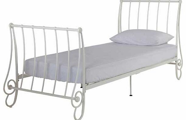 Unbranded Seraphina Scroll Single Bed Frame - Ivory