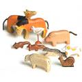 Set of 20 Wooden Animals