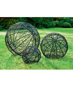 Unbranded Set Of 3 Weave Wire Balls