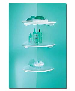 Set of 3 White Shelves