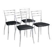 Unbranded Set of 4 Helsinki Dining Chairs, Black