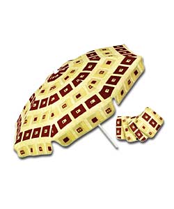 Set of 4 Prague Seat Pads and Parasol