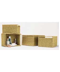 Unbranded Set of 4 Seagrass Baskets