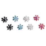 Unbranded Set of 4 Sterling Silver Colour Daisy Flower Studs