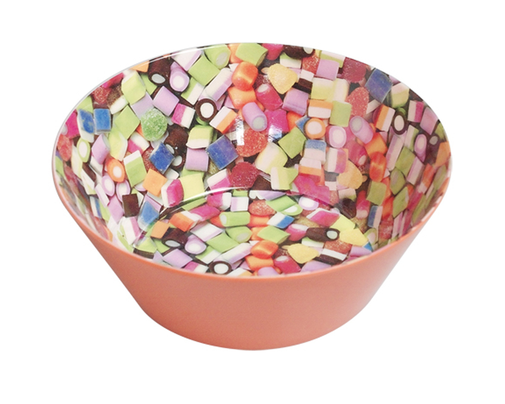 Unbranded Set of Four Dolly Mixture Printed Bowls